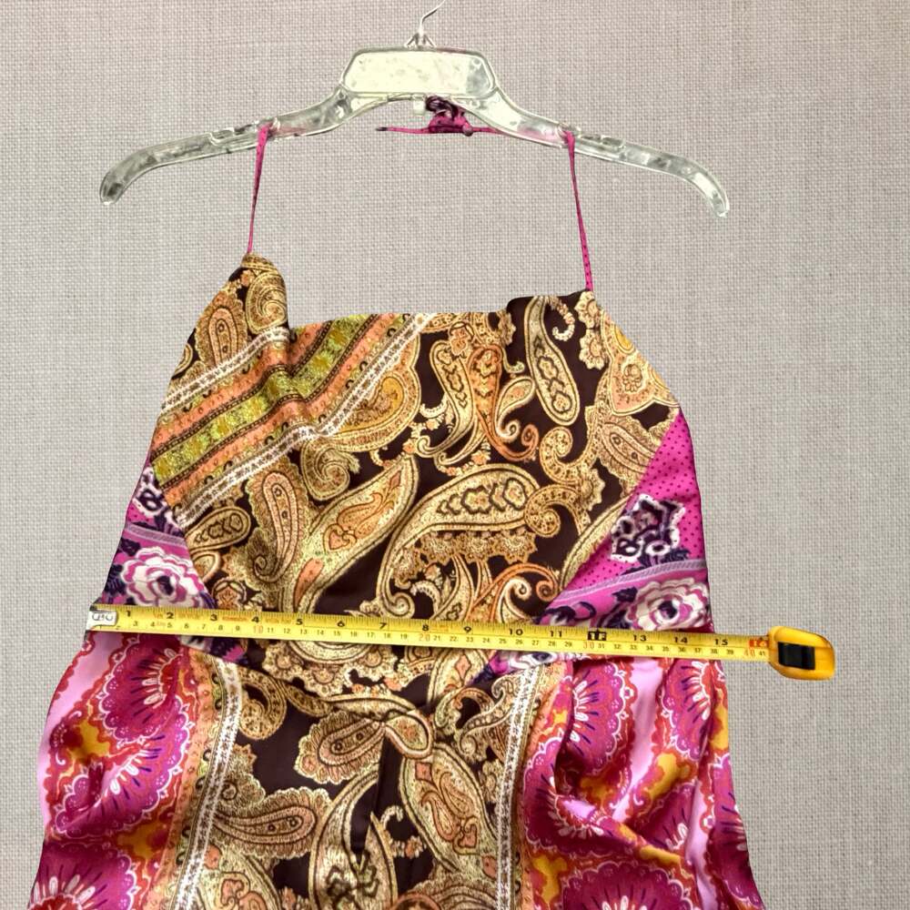 Free People Paisley Patchwork Wide Leg Halter Jumpsuit Boho Festival Hippie - S - Picture 5 of 9